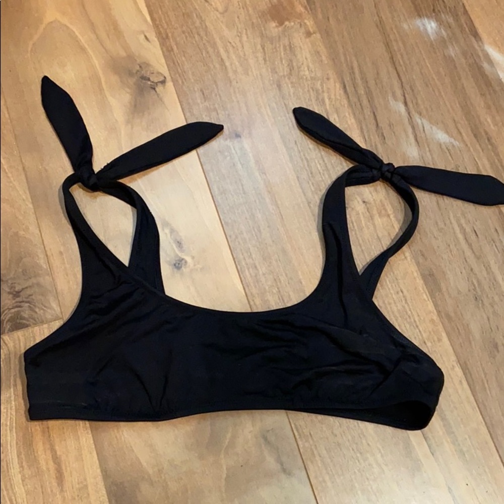 j crew black bikini top